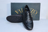Valenzo Italy Black Designer Leather Shoes