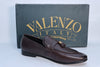 Valenzo Italy Brown Crocodile Textured Leather Shoes
