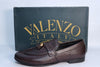 Valenzo Italy Brown Crocodile Textured Leather Shoes
